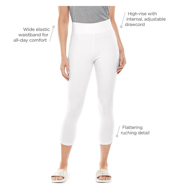 Women's Matiz Ruched Capris | White