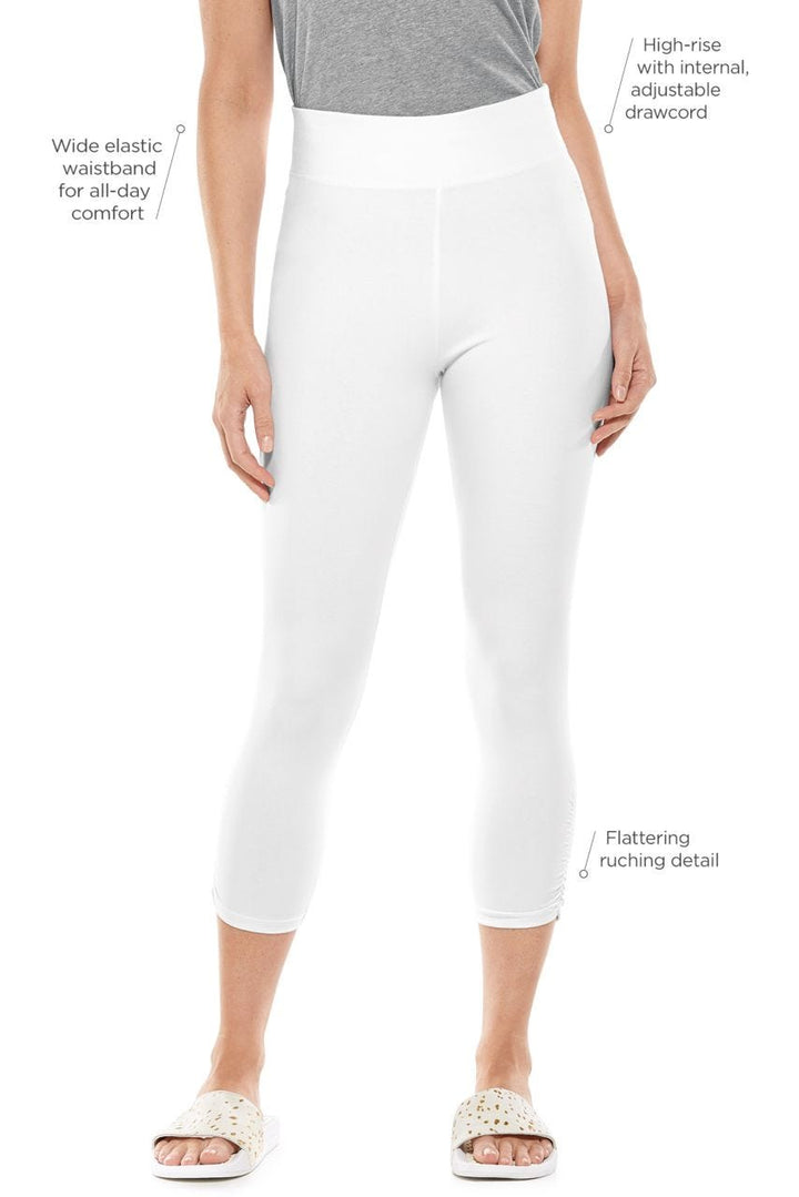 Women's Matiz Ruched Capris | White