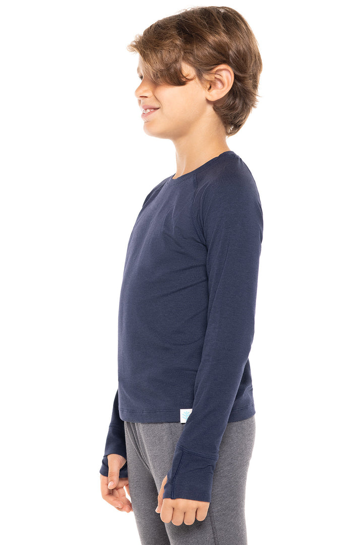 Kid's LumaLeo Long Sleeve T-Shirt | Navy