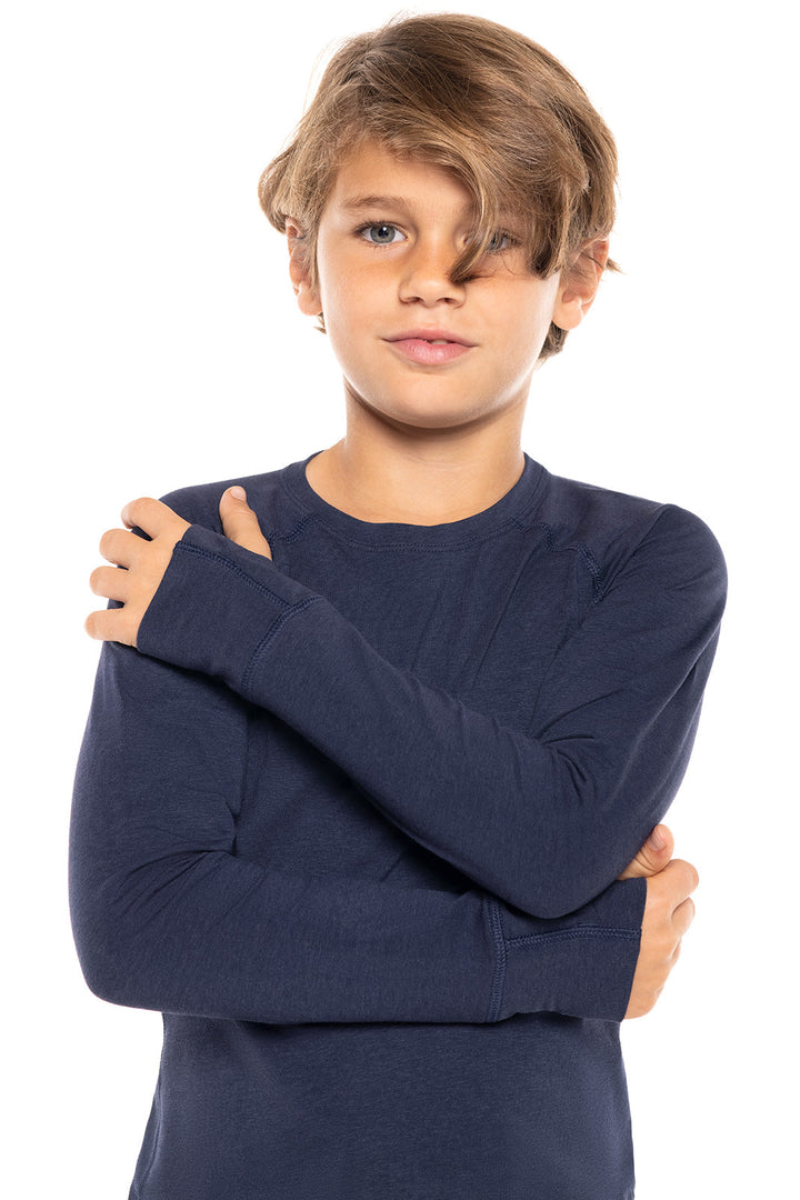 Kid's LumaLeo Long Sleeve T-Shirt | Navy