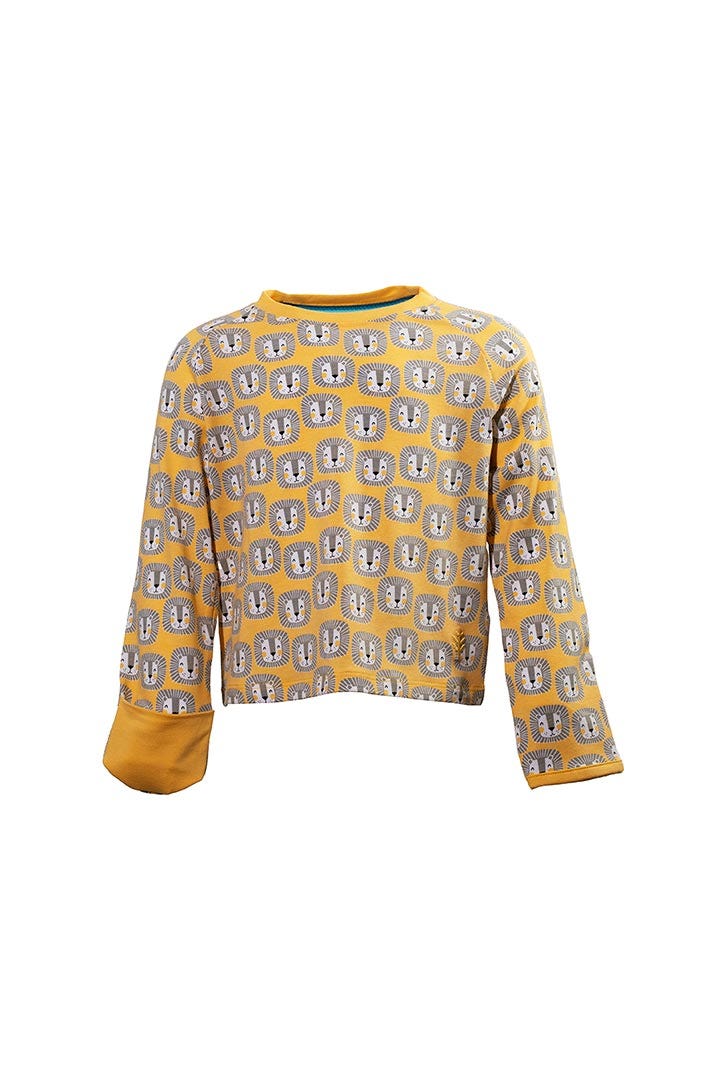 Coolibar Baby LumaLeo Long Sleeve T-Shirt UPF 50+, Yellow Lion Heads / 6-12M