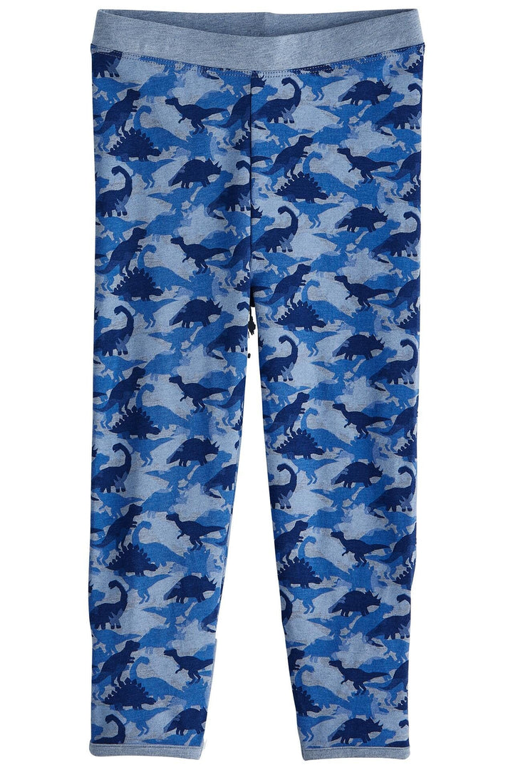 Baby LumaLeo Leggings | Light Blue Dino Camo