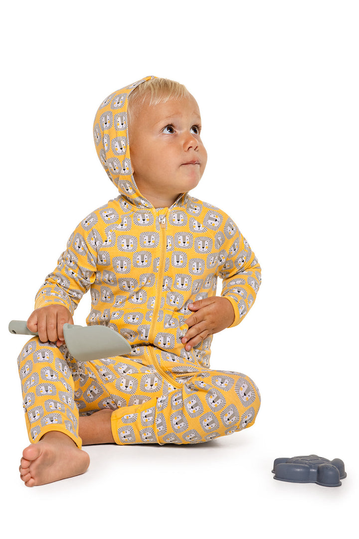 Baby LumaLeo 360 Coverage Bodysuit | Yellow Lion Heads