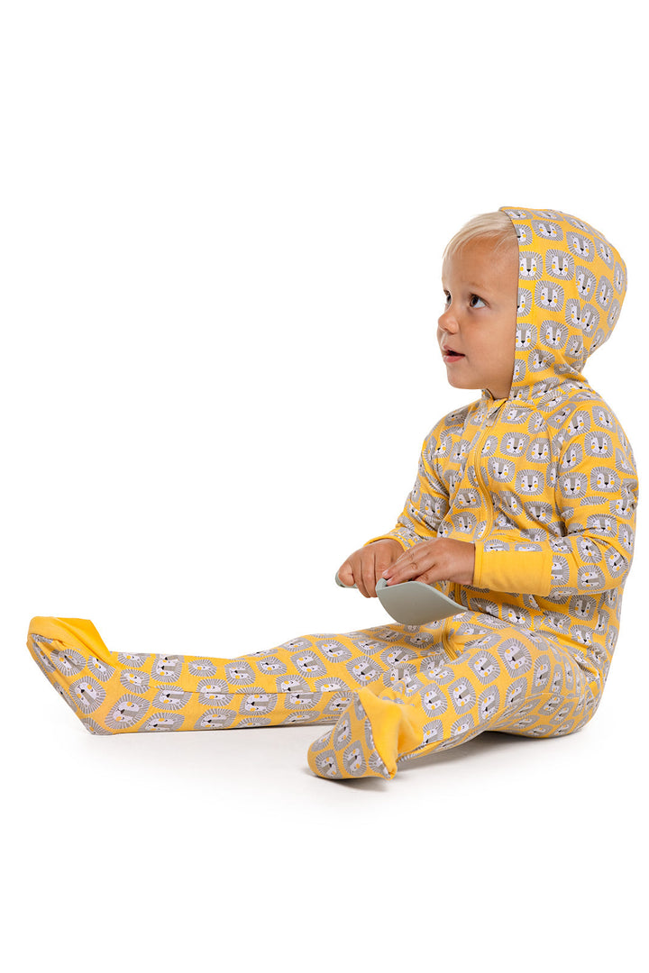 Baby LumaLeo 360 Coverage Bodysuit | Yellow Lion Heads