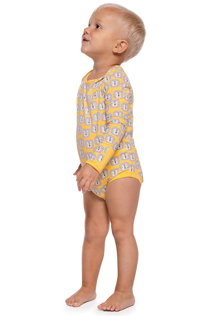 Baby LumaLeo Bodysuit | Yellow Lion Heads