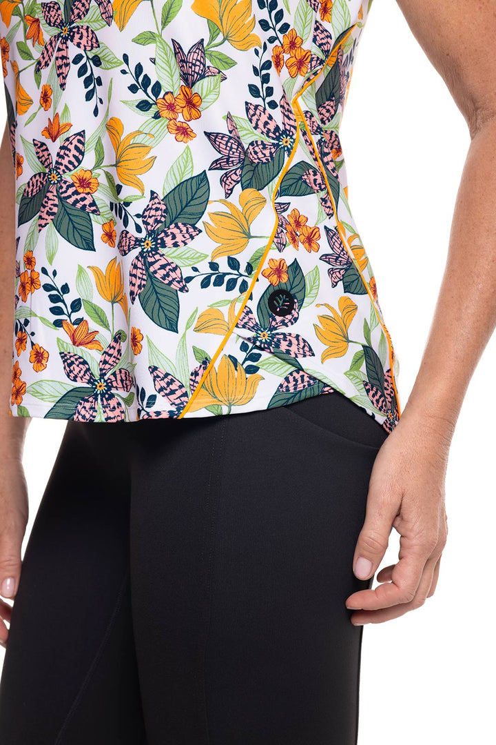 Women's Accelera Tank | Apricot Crush Floral Paradise