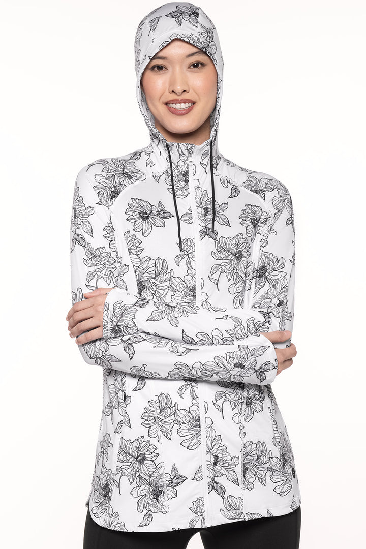 Women's Astir Full-Zip Jacket | White/Black Perfect Peony