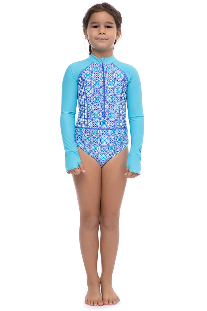 Girl's Koko Long Sleeve Swimsuit | Sailor Myko Medallion