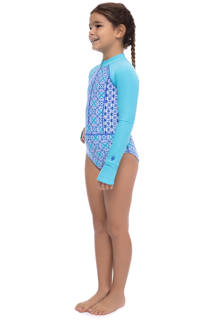 Girl's Koko Long Sleeve Swimsuit | Sailor Myko Medallion