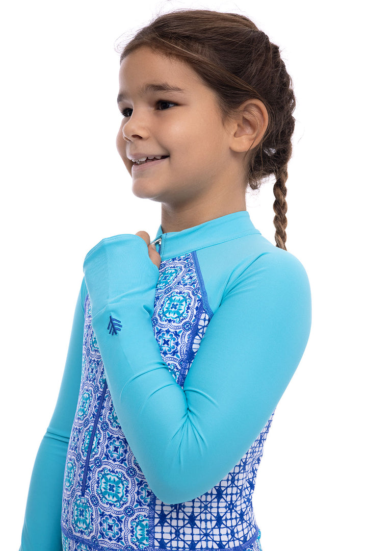 Girl's Koko Long Sleeve Swimsuit | Sailor Myko Medallion