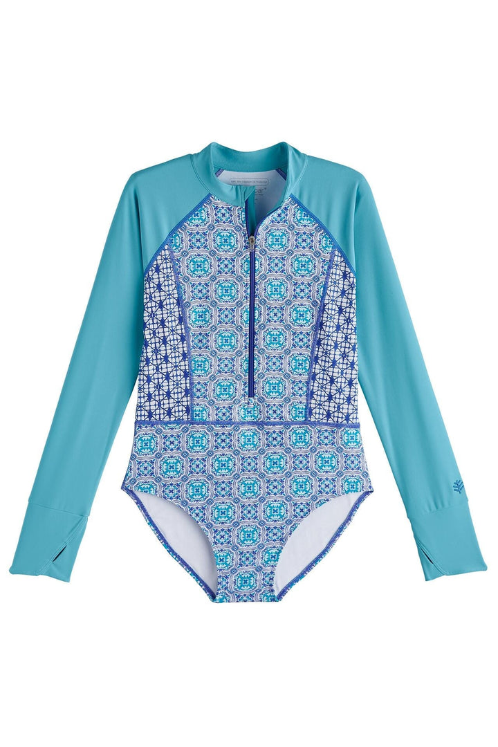 Girl's Koko Long Sleeve Swimsuit | Sailor Myko Medallion