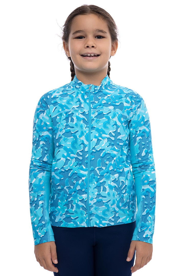 Kid's Turtle Bay Swim Jacket | Aruba Blue Sea Camo