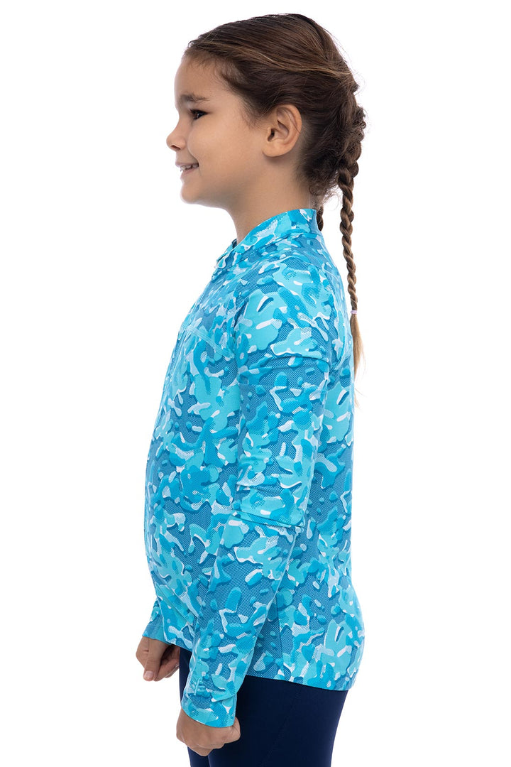 Kid's Turtle Bay Swim Jacket | Aruba Blue Sea Camo