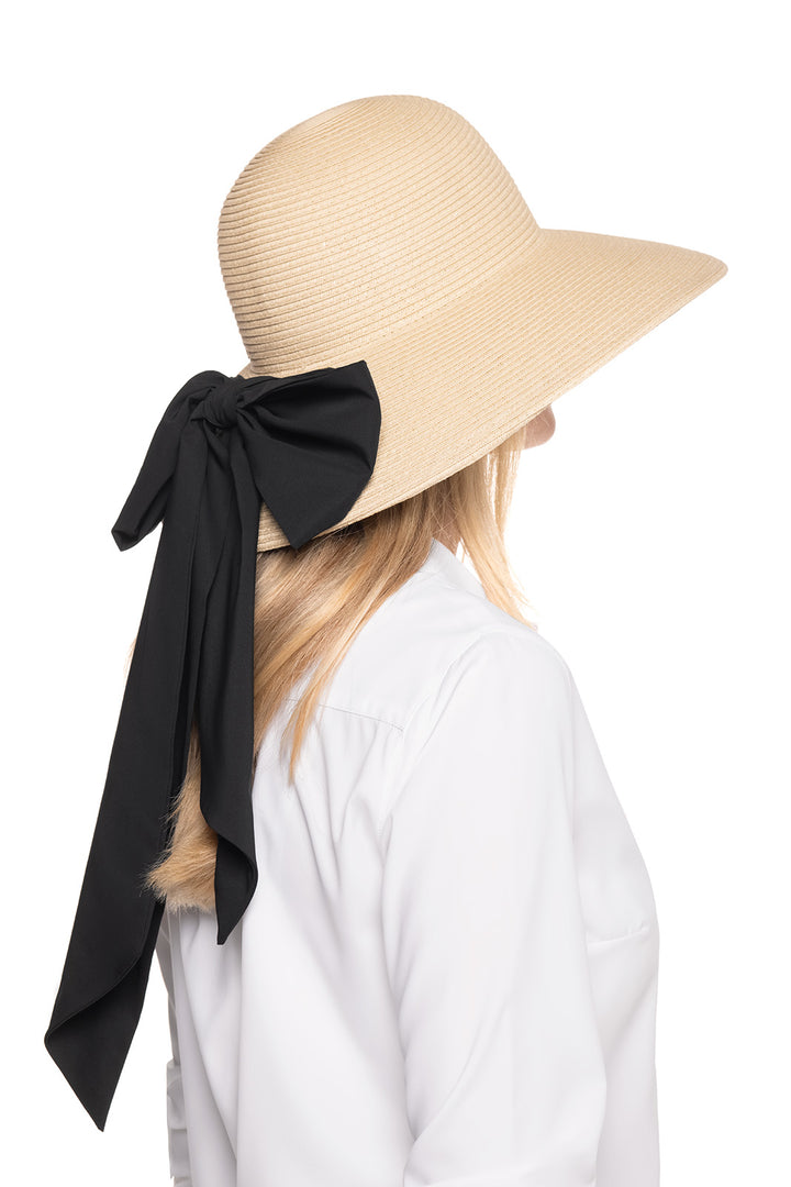 Stella Scarf Detail Hat | Natural/Black/White