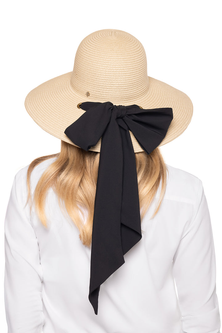 Stella Scarf Detail Hat | Natural/Black/White