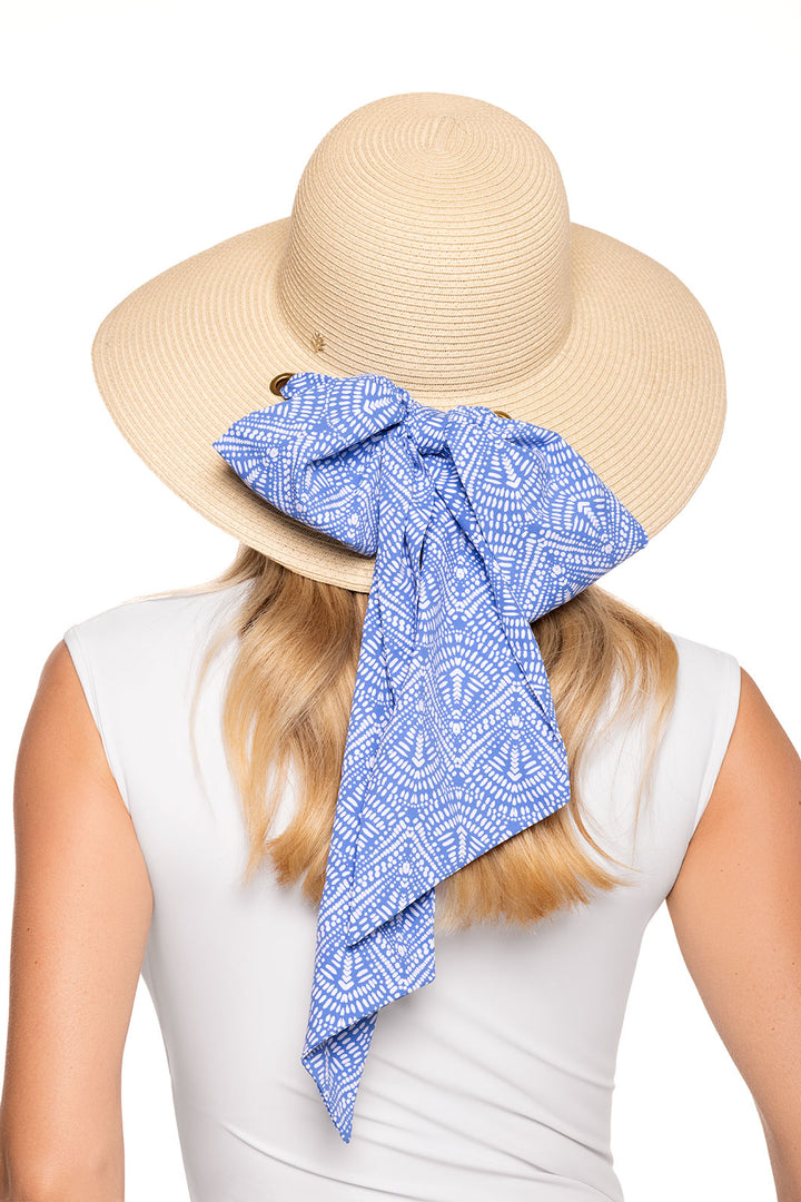 Stella Scarf Detail Hat  | Aura Blue/Natural