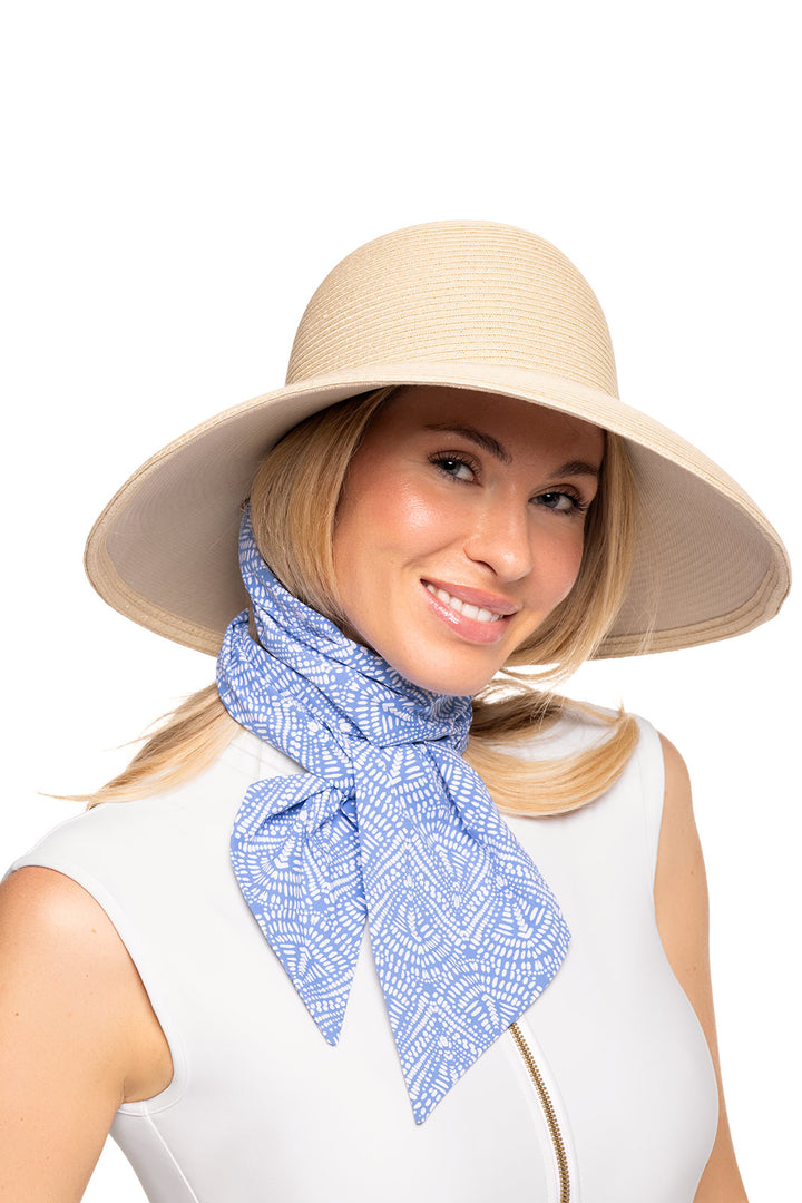 Stella Scarf Detail Hat  | Aura Blue/Natural