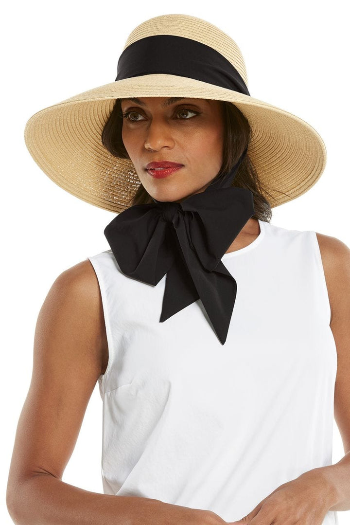 Women's Stella Scarf Detail Hat | Natural/Black/White