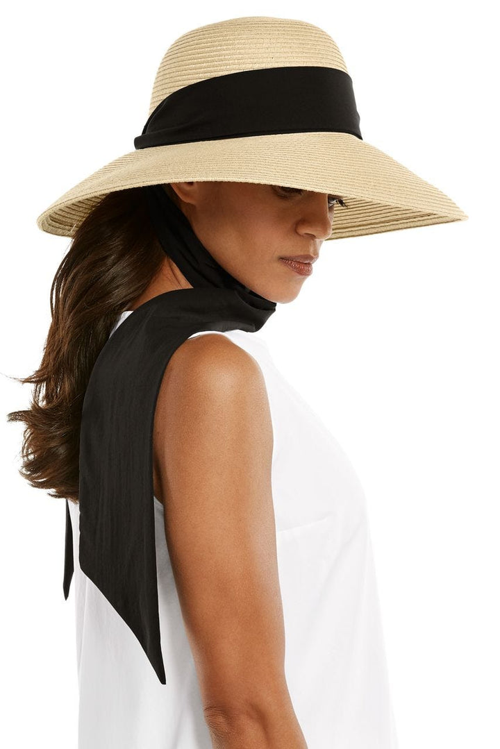 Women's Stella Scarf Detail Hat | Natural/Black/White