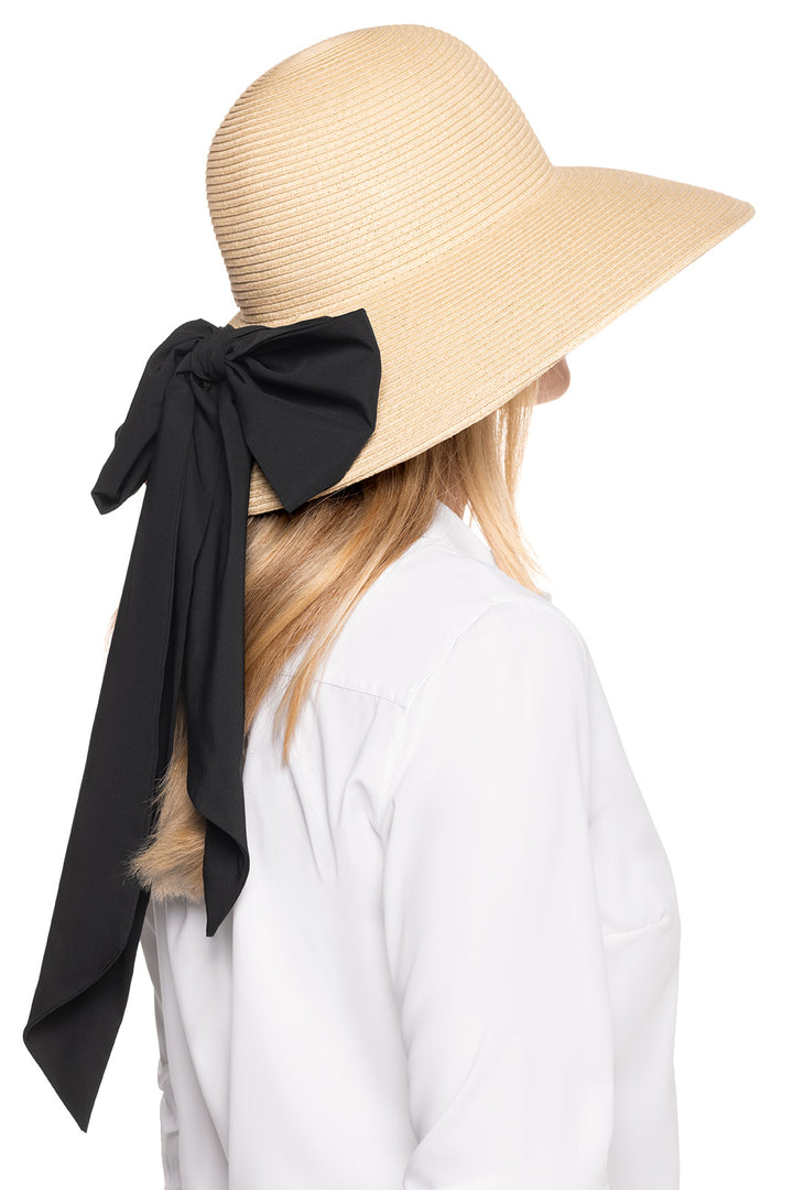 Stella Scarf Detail Hat | Natural/Black/White