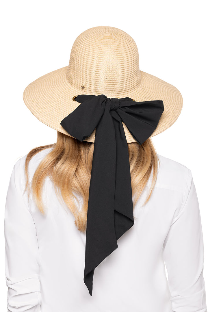 Stella Scarf Detail Hat | Natural/Black/White