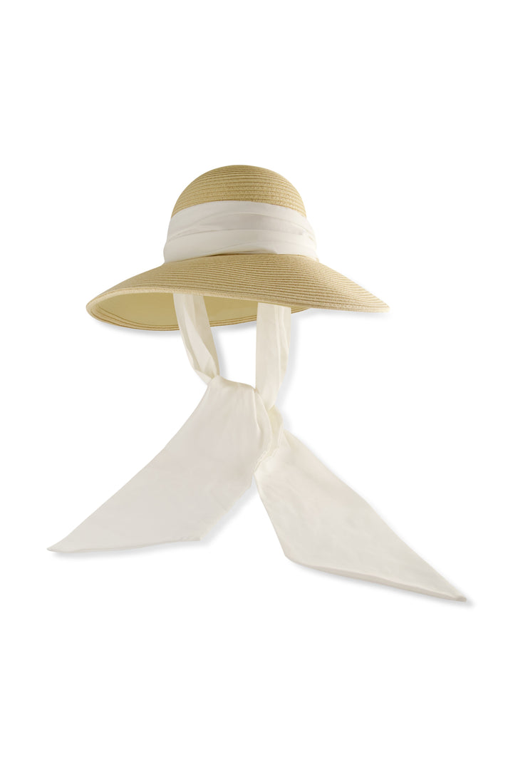 Women's Stella Scarf Detail Hat | Natural/Black/White