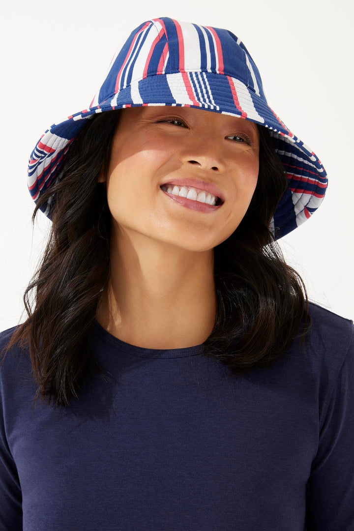 Katia Cotton Bucket Hat | Navy Multicolor