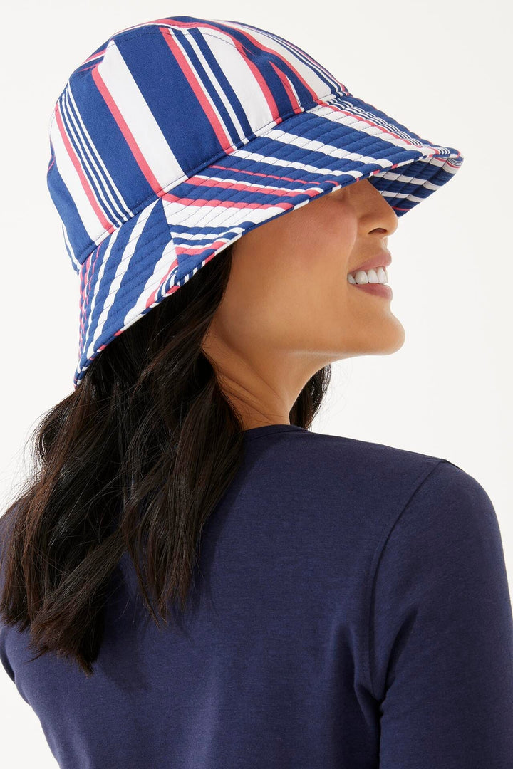 Katia Cotton Bucket Hat | Navy Multicolor