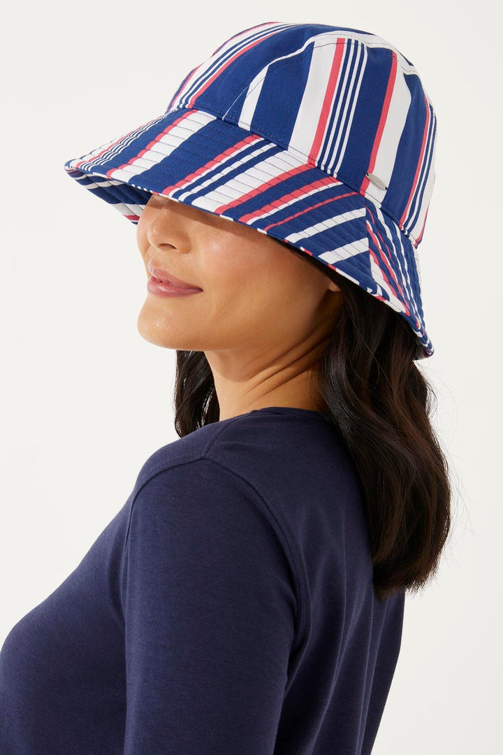 Katia Cotton Bucket Hat | Navy Multicolor