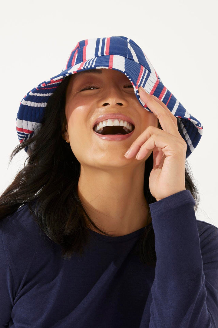 Katia Cotton Bucket Hat | Navy Multicolor