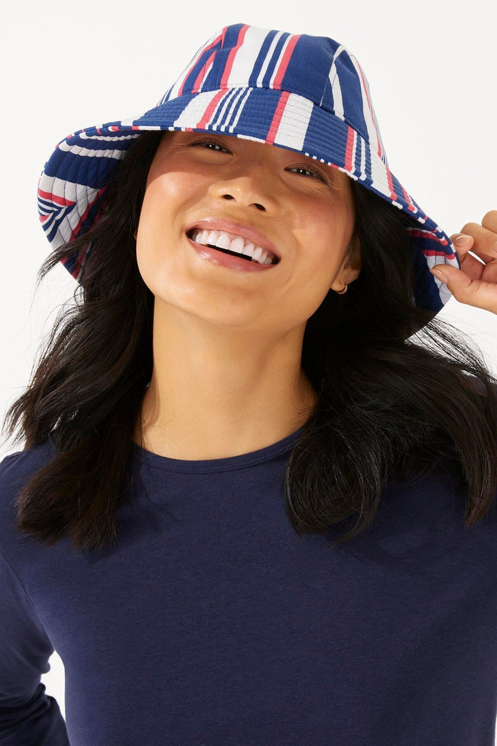 Katia Cotton Bucket Hat | Navy Multicolor