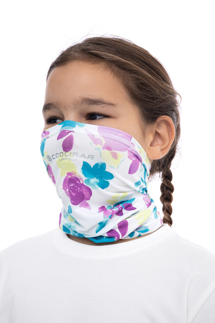 Kid's Virasana Performance Gaiter | White Dynamic Floral