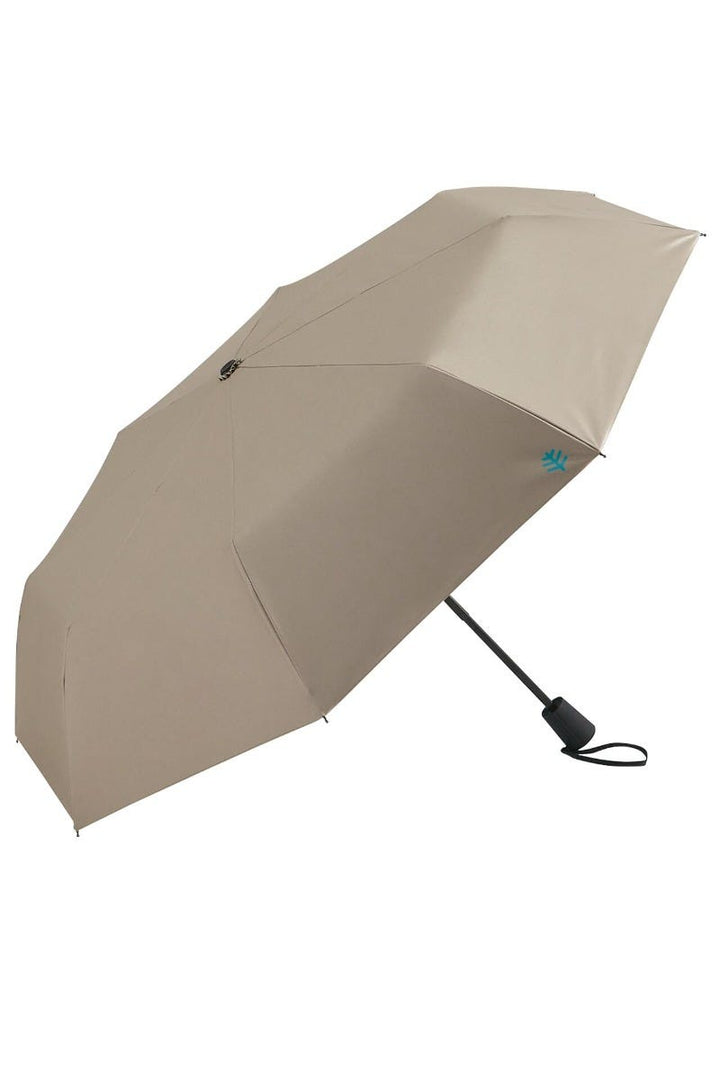 Sanya Compact Umbrella | Gold/Aqua Metallic