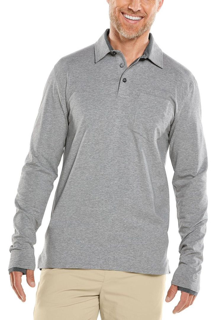 Men's Merrit Long Sleeve Pocket Polo | Grey Heather