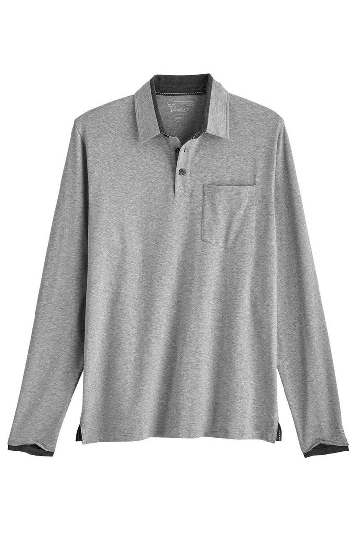 Men's Merrit Long Sleeve Pocket Polo | Grey Heather