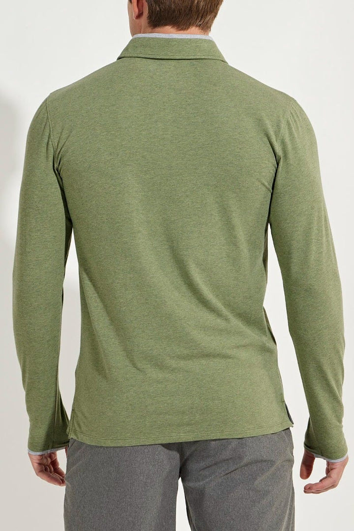 Men's Merrit Long Sleeve Pocket Polo | Light Green Heather