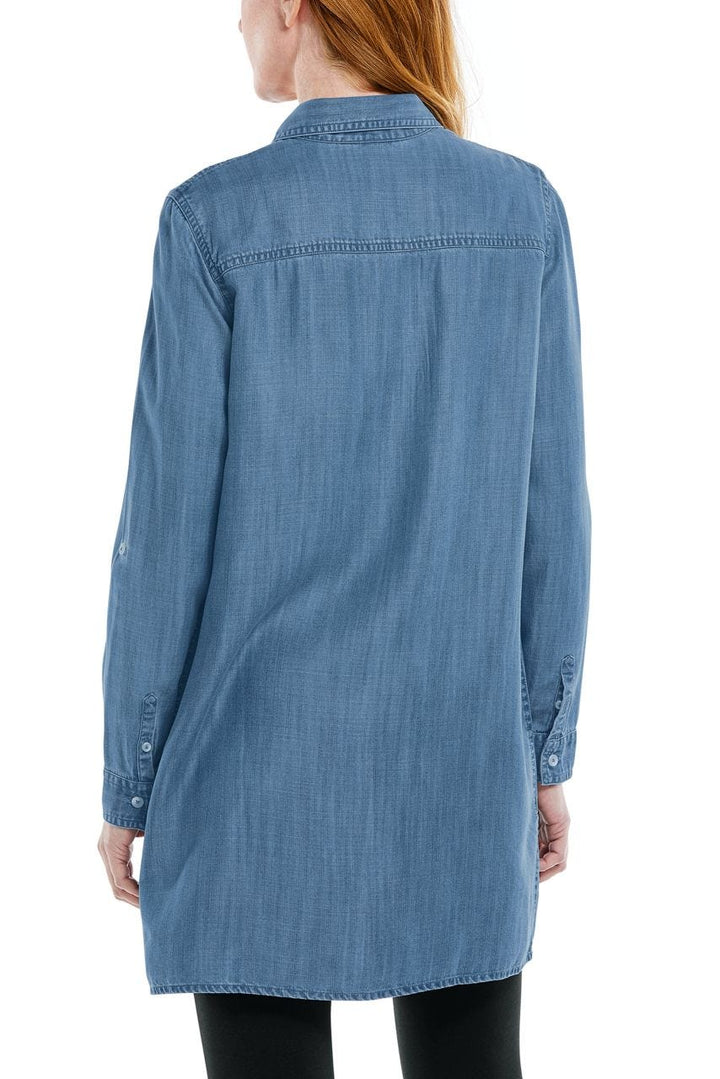 Women's Santa Rosa Chambray Tunic Top | Light Indigo Chambray