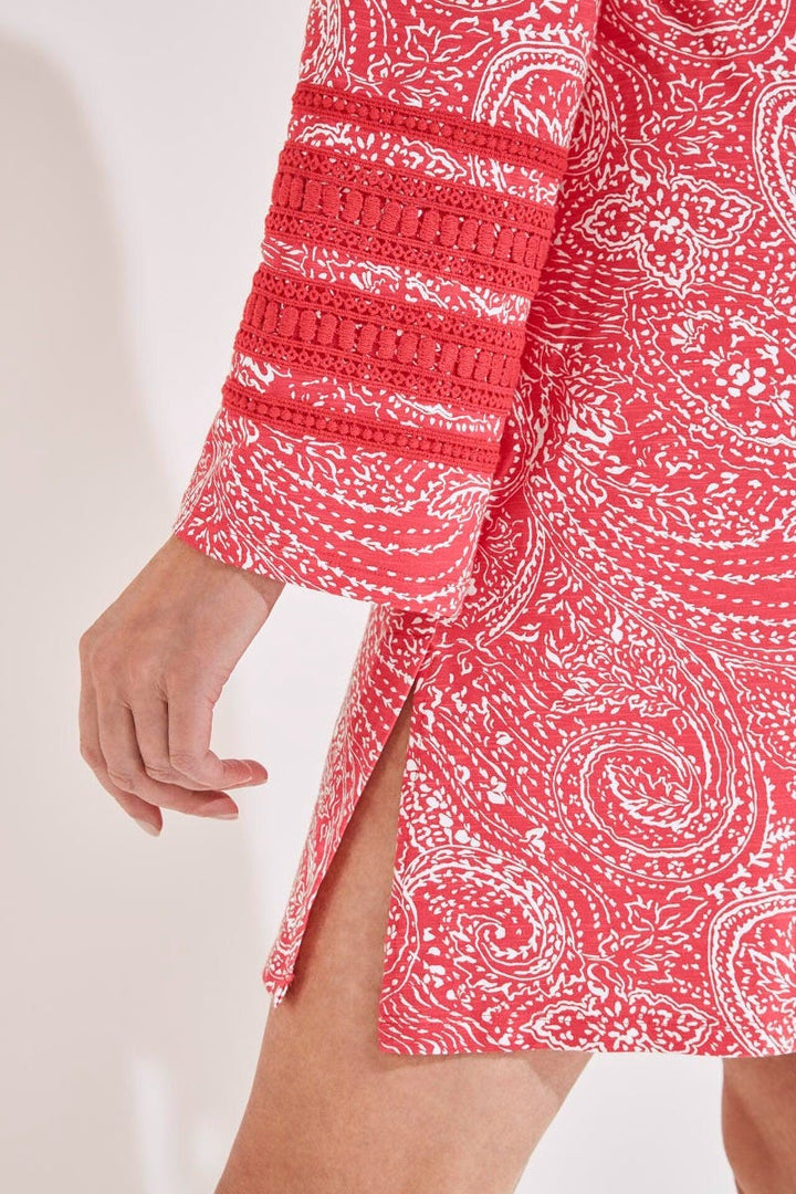 Women's Samoa Bay Cover-Up | Radiant Coral Delicate Paisley