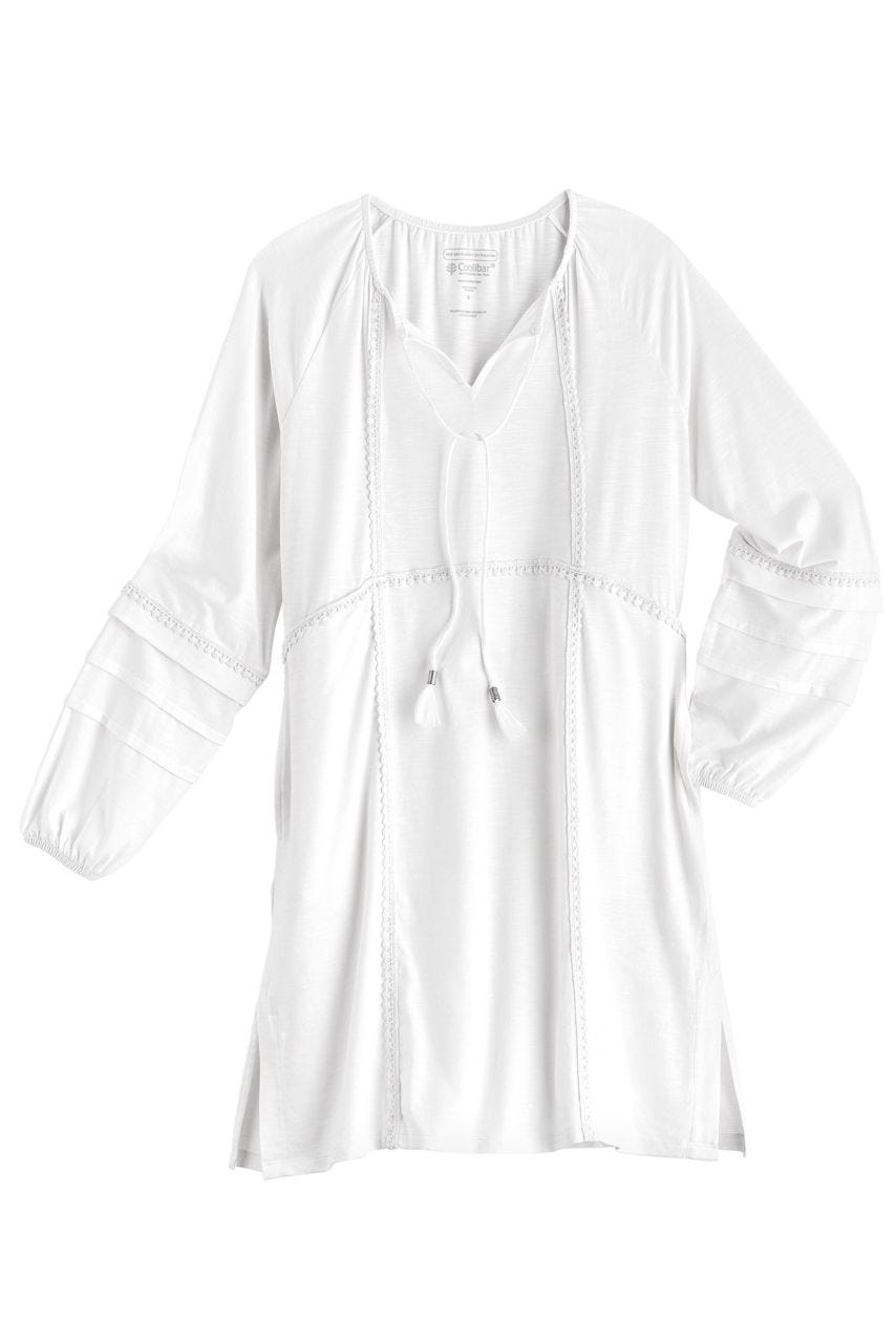 Coolibar Women s Balandra Beach Cover Up White XXS