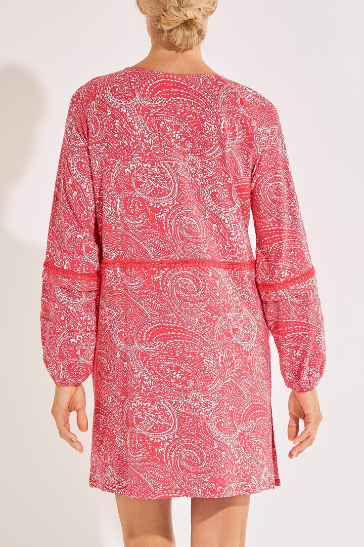 Women's Balandra Beach Cover-Up | Radiant Coral Delicate Paisley