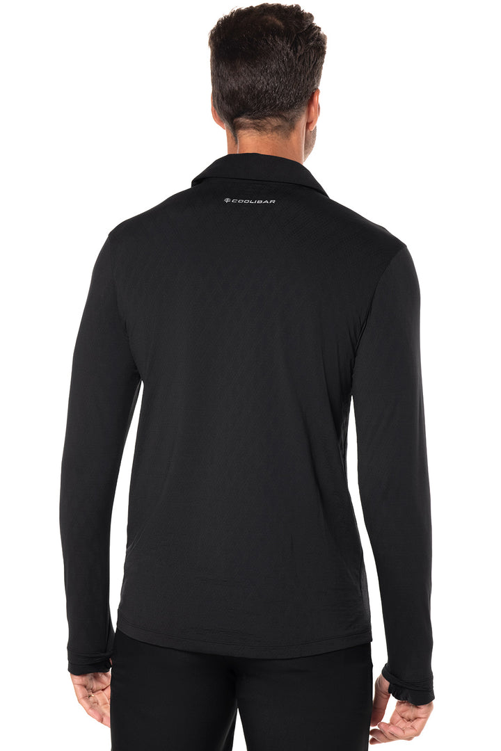 Men's Arobello Golf Polo | Black Diamond Jacquard