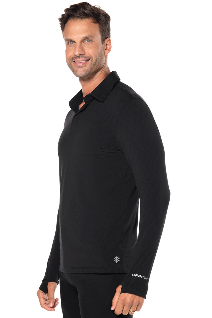 Men's Arobello Golf Polo | Black Diamond Jacquard