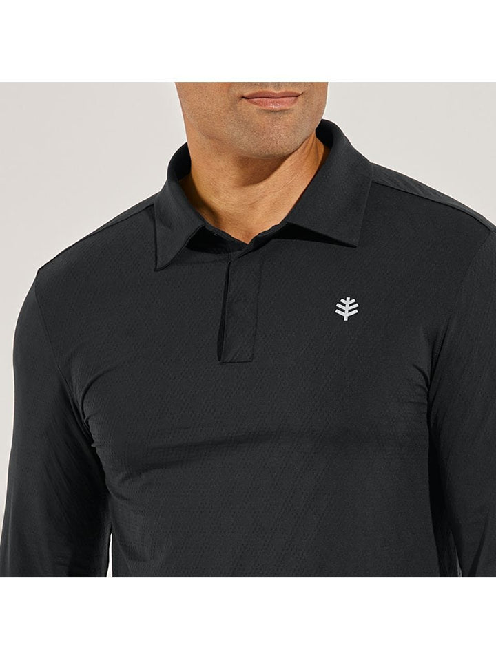 Men's Arobello Golf Polo | Black Diamond Jacquard