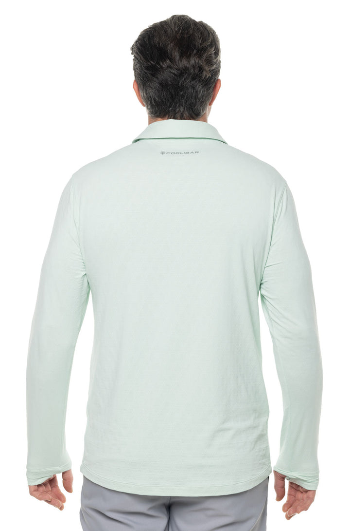 Men's Arobello Golf Polo | Misty Aqua Diamond Jacquard