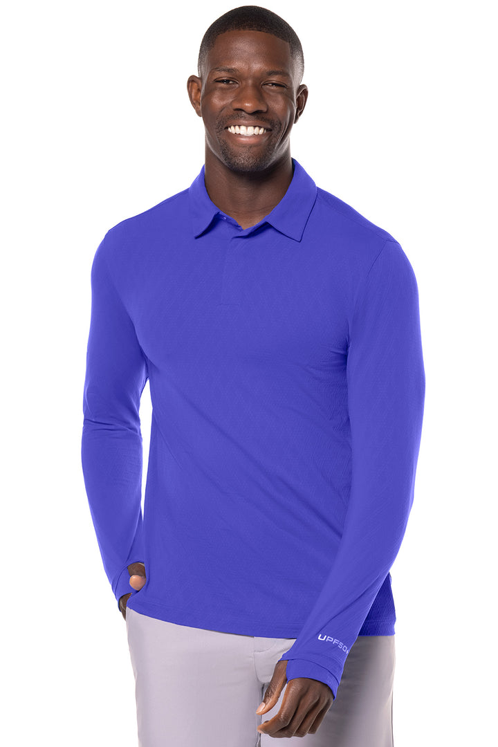 Men's Arobello Golf Polo | Baja Blue Diamond Jacquard