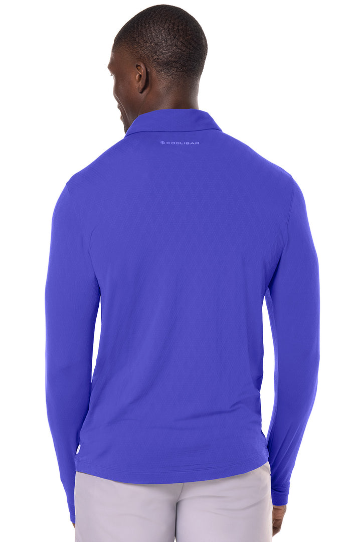 Men's Arobello Golf Polo | Baja Blue Diamond Jacquard