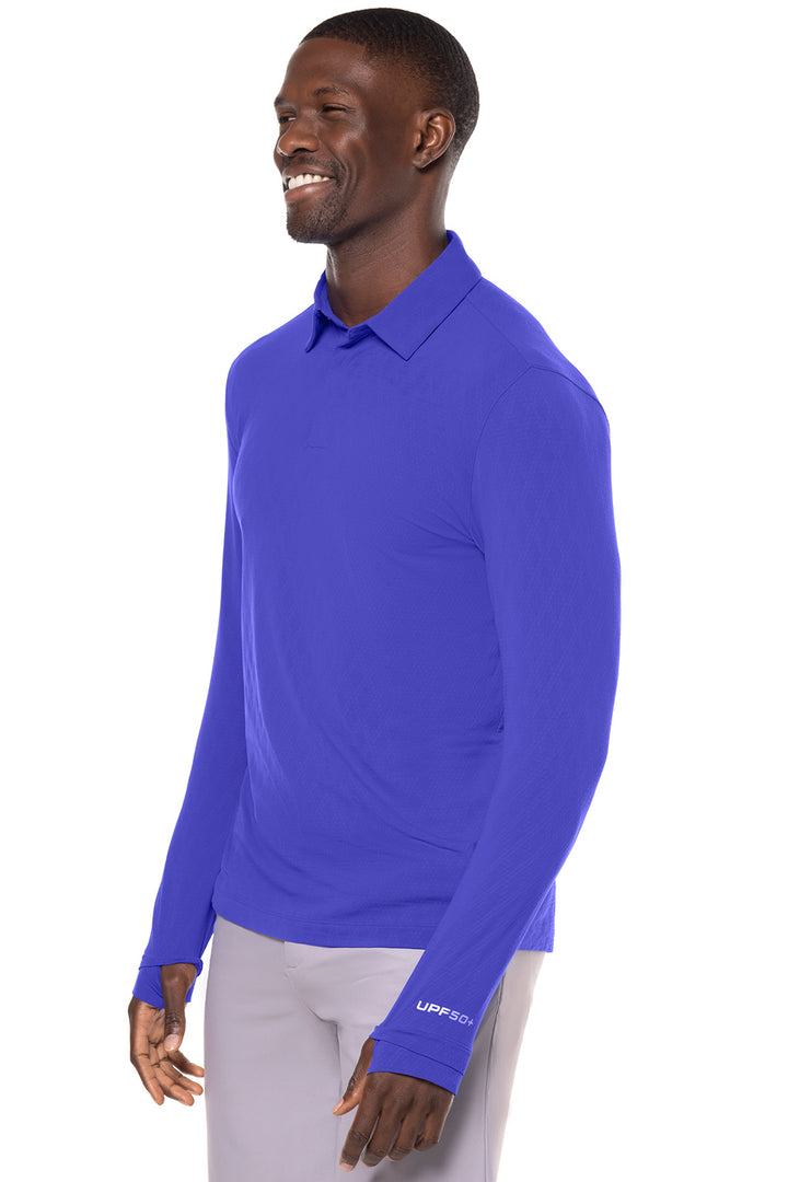 Men's Arobello Golf Polo | Baja Blue Diamond Jacquard