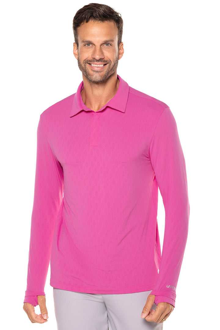 Men's Arobello Golf Polo | Magnolia Pink Diamond Jacquard