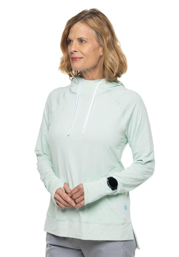 Women's Arabella Hoodie | Misty Aqua Diamond Jacquard