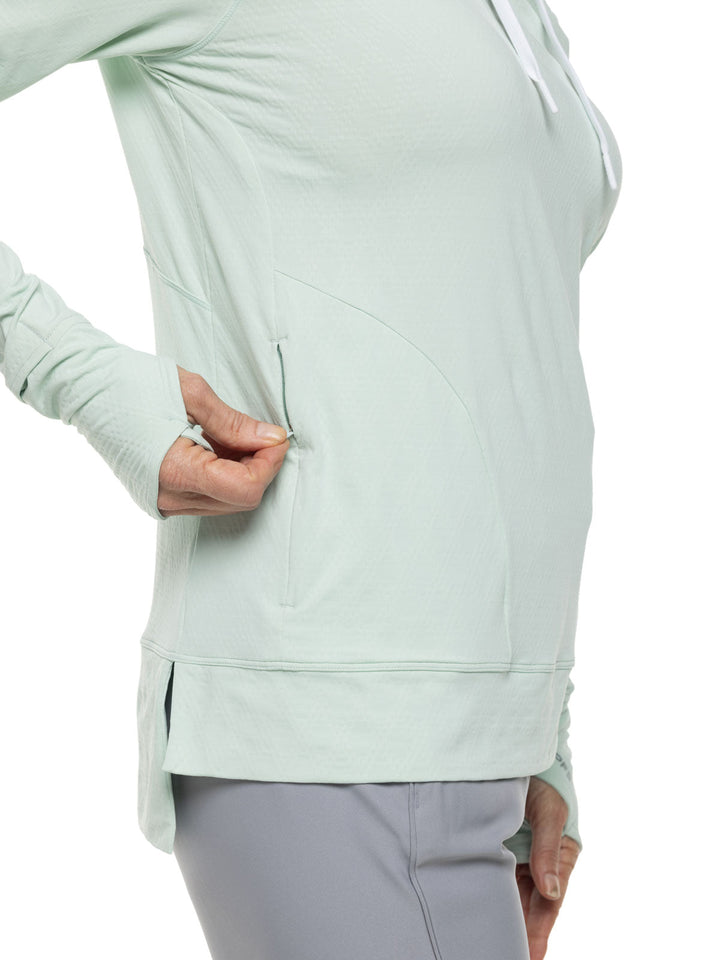 Women's Arabella Hoodie | Misty Aqua Diamond Jacquard